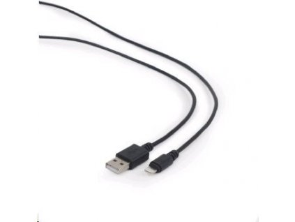 GEMBIRD USB 2.0 Nabíjací a synchronizačný kábel Lightning (IP5 a vyšší), 2 m, čierny CC-USB2-AMLM-2M Gembird