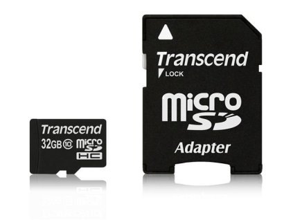 Karta TRANSCEND MicroSDHC 32 GB triedy 10 + adaptér TS32GUSDHC10 Transcend