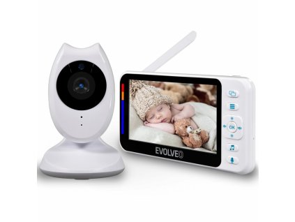 EVOLVEO Baby monitor N4, dětská chůvička, audio i video přenos, noční režim, hlídání teploty,display 4,3" CAM-4 Evolveo