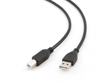 Gembird kábel USB 2.0 AM na USB 2.0 BM, prémiový, 1m, čierny CCP-USB2-AMBM-1M