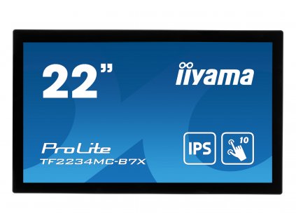 22'' iiyama TF2234MC-B7X: IPS, FullHD, capacitive, 10P, 350cd/m2, VGA, DP, HDMI, IP65, černý