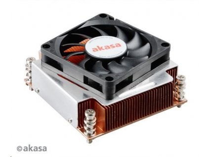 AKASA chladič CPU AK-CC6502BT01 pre Intel LGA 2011, medené jadro, 70mm PWM ventilátor, pre 2U skrine AK-CC6502BP01 Akasa