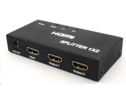 PREMIUMCORD HDMI splitter 1-2 porty kovový s napájaním, 4K, FULL HD, 3D khsplit2b PremiumCord