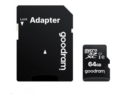 GOODRAM MicroSDXC karta 64GB M1AA, UHS-I Class 10, U1 + adaptér M1AA-0640R12 GoodRAM