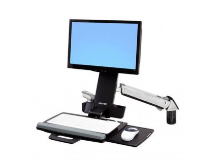 ERGOTRON StyleView® Sit-Stand Combo Arm,nástěnný držák do lišty LCD, klávesnice+ myš,sklopný 45-266-026 Ergotron