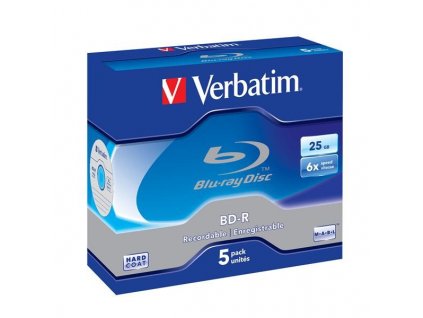 VERBATIM BD-R SL(5-pack)Blu-Ray/Jewel/6x/25GB 43715 Verbatim