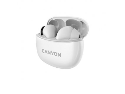 Canyon TWS-5 True Wireless Bluetooth slúchadlá do uší, nabíjacia stanica v kazete, biele CNS-TWS5W