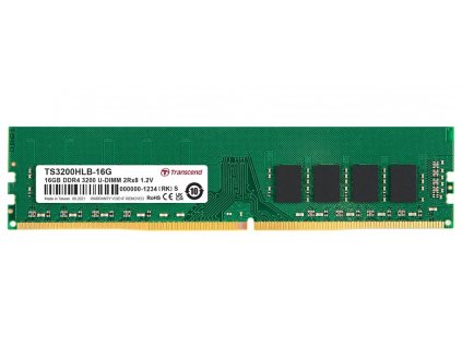 Transcend paměť 16GB DDR4 3200 U-DIMM 2Rx8 1Gx8 CL22 1.2V TS3200HLB-16G