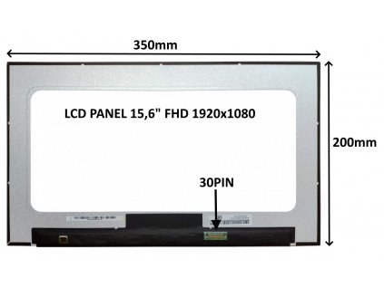 LCD PANEL 15,6'' FHD 1920x1080 30PIN MATNÝ / BEZ ÚCHYTŮ 77042505 SIL