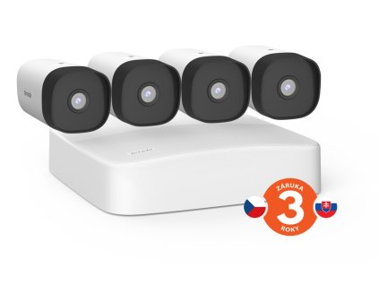 Tenda K4P-4TR - PoE kamerový set 4MPx, 4CH NVR + 4x IP kamera 4MPx, IP67, zvuk, web. rozhraní,CZ app