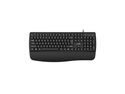 Genius KB-123, Klávesnice, drátová, USB, CZ+SK layout, Copilot klávesa, s opěrkou, černá 31300021403