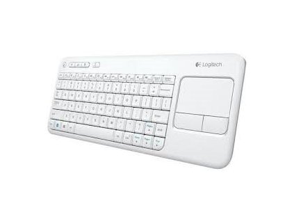 PROMO Logitech Wireless Touch Keyboard K400 plus,USB,CZ/SK,White 920-007152