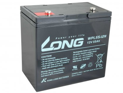 LONG batéria 12V 55Ah M6 LongLife 12 rokov (WPL55-12N) PBLO-12V055-F8AL NoName