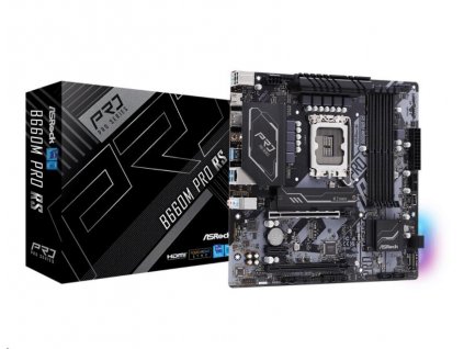 ASRock MB Sc LGA1700 B660M PRO RS, Intel B660, 4xDDR4, 1xDP, 1xHDMI, mATX