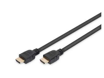 Digitus připojovací kabel HDMI 2.1 Ultra High Speed, typ A M / M, 1,0 m, s Ethernetem, UHD 8K 60p, zlacené konektory AK-330124-010-S