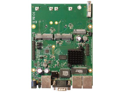 MikroTik RouterBOARD RBM33G, Dual Core 880MHz CPU, 256MB RAM, 3x Gbit LAN, 2x miniPCI-e, ROS L4