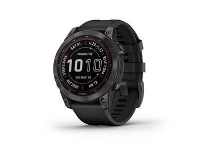 Garmin Fenix 7 PRO Sapphire Solar, Titan Carbon Gray / Black Band 010-02540-21