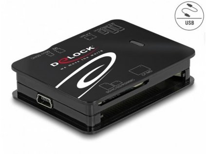 Delock Čtečka karet USB 2.0 pro paměťové karty CF / SD / Micro SD / MS / xD / M2 91007 DeLock