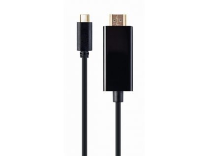 Gembird kábel USB-C (M) na HDMI (M), 4K, 60Hz, 2m kábel, čierny A-CM-HDMIM-02