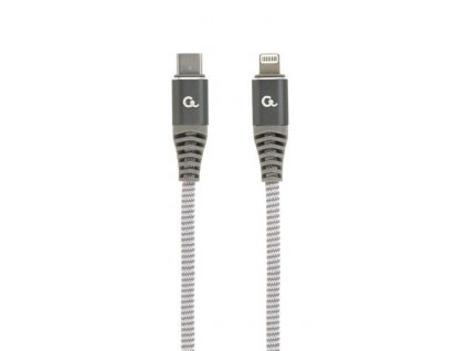 Gembird kábel nabíjací USB-C (M) na 8pin Lightning (M), 1,5 m, prémiový, opletený, biely CC-USB2B-CM8PM-1.5M