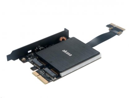 AKASA adaptér dual M.2 do PCIex s chladičem RGB AK-PCCM2P-04 Akasa