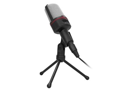 Stolní mikrofon C-TECH MIC-02, 3,5'' stereo jack, 2.5m C-Tech