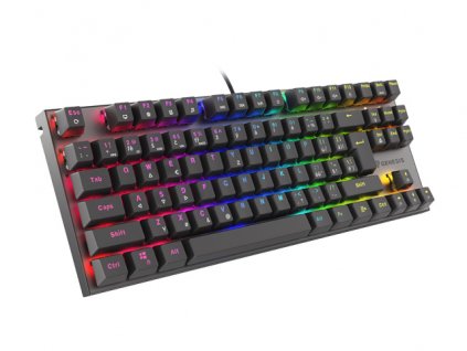 Genesis mechanická herní klávesnice THOR 303 TKL, CZ/SK layout, černá, RGB, SW, Outemu Red NKG-1883