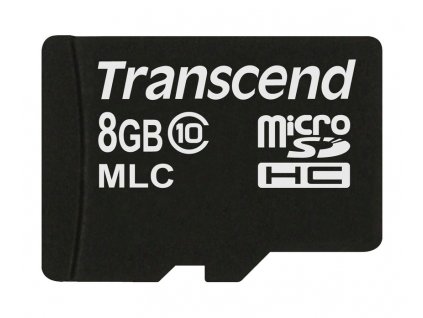 Transcend 8GB microSDHC (Class 10) MLC průmyslová paměťová karta (bez adaptéru), 20MB/s R, 16MB/s W TS8GUSDC10M
