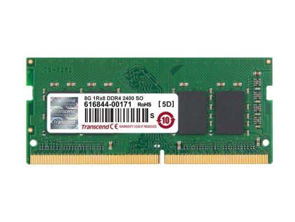 Transcend paměť 8GB SODIMM DDR4 2400 1Rx8 CL17 TS1GSH64V4B
