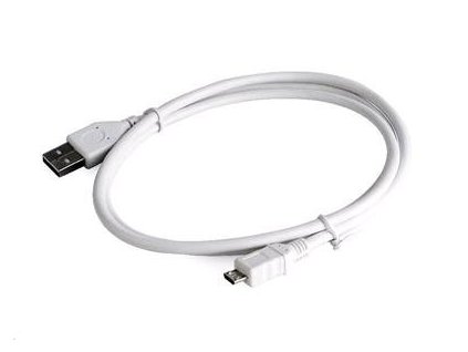 GEMBIRD Kábel CABLEXPERT USB A samec/Micro B samec 2.0, 0,5 m, biela, vysoká kvalita CCP-mUSB2-AMBM-W-0.5M Gembird