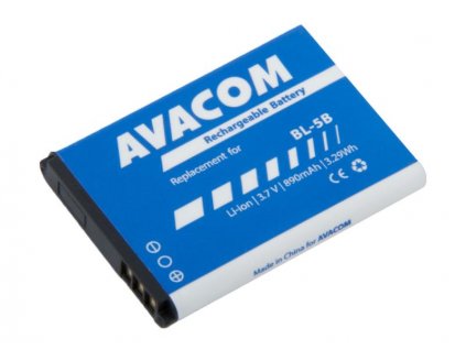 Baterie AVACOM GSNO-BL5B-S890 do mobilu Nokia 3220, 6070, Li-Ion 3,7V 890mAh (náhrada BL-5B) Avacom