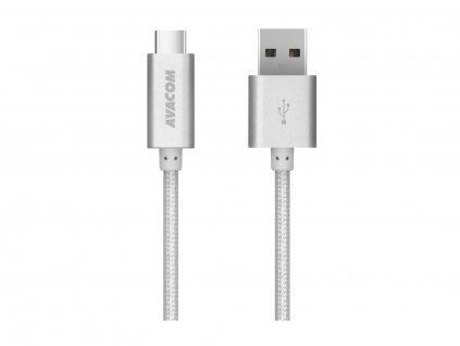 Kabel AVACOM TPC-100S USB - USB Type-C, 100cm, stříbrná DCUS-TPC-100S Avacom