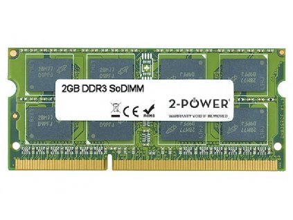 2-Power 2GB PC3-8500S 1066MHz DDR3 CL7 SoDIMM 2Rx8 (DOŽIVOTNÍ ZÁRUKA) MEM5002A