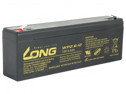 LONG baterie 12V 2,6Ah F1 (WP2.6-12) PBLO-12V002,6-F1A Avacom
