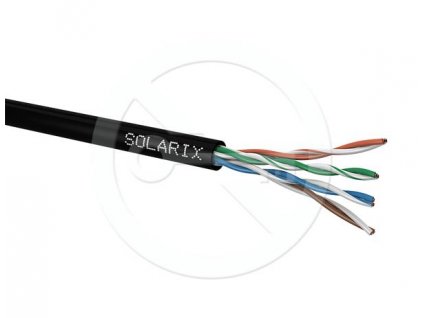 Instalační kabel Solarix venkovní UTP, Cat5E, drát, PE, box 305m SXKD-5E-UTP-PE 27655191