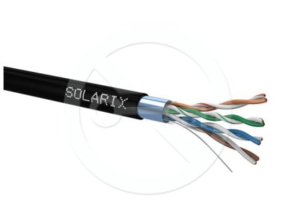 Instalační kabel Solarix venkovní FTP, Cat5E, drát, PE, box 305m SXKD-5E-FTP-PE 27655192