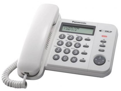 Panasonic KX-TS560FXW - jednolinkový telefon, bílý