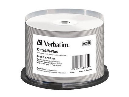 VERBATIM DVD-R (16xProfes. Print, 4,7GB), 50 cake 43744 Verbatim