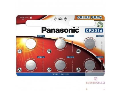 PANASONIC Lithiová baterie (knoflíková) CR-2016EL/6BP 3V (Blistr 6ks) 330095,01 Panasonic