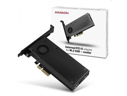 AXAGON PCEM2-DC, PCIe x4 - M.2 NVMe M-key + SATA B-key slot adaptér, chladič, vč. LP Axagon