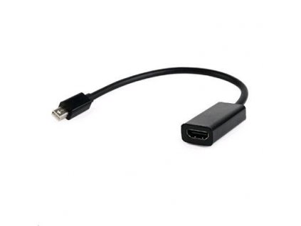 Gembird Adapter miniDP(M) - HDMI (F), černý A-MDPM-HDMIF-02