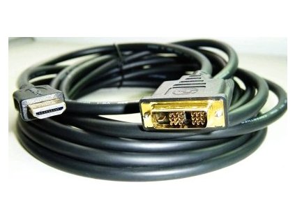 Kabel HDMI-DVI 0,5m,M/M stín., zlacené konekt. 1.3 CC-HDMI-DVI-0.5M Gembird