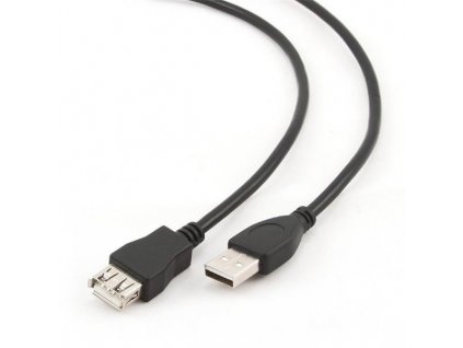 Kabel USB A-A 1,8m 2.0 prodluž,HQ Black,zlac.kont. CCP-USB2-AMAF-6 Gembird