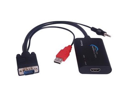 PremiumCord konvertor VGA+audio na HDMI KHCON-04