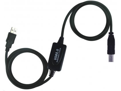 PremiumCord USB 2.0 repeater a propojovací kabel A/M-B/M 20m ku2rep20ab