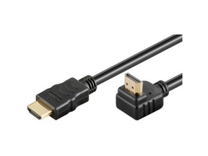 PremiumCord Kabel HDMI+Ethernet, zlac., 90°, 1m kphdmea1