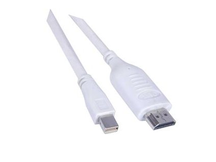 PremiumCord kabel miniDP - HDMI M/M 1m, bílá kportadmk01-01