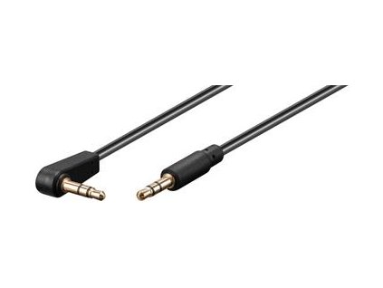 PremiumCord Kabel Jack 3.5mm - 3,5mm konektor 90° M/M 0,5m kjackmm05-90