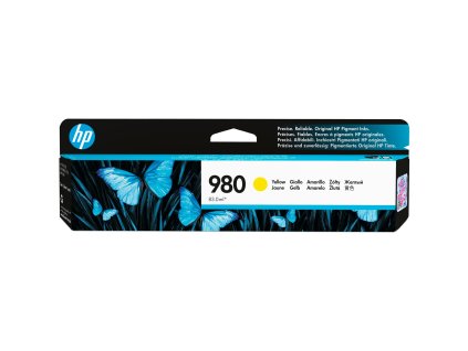 Žltý atramentový vozík HP 980, D8J09A (6 600 strán)