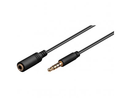 PremiumCord Jack 3.5mm 4 pinový M/F 2m pro Apple kjack4mf2